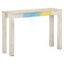 Mesa consola de madera de mango rugosa blanca 115x35x77 cm de vidaXL, Mesas auxiliares - Ref: Foro24-323556, Precio: 84,55 €,...