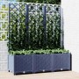 Jardinera con enrejado PP azul gris 120x40x136 cm en Macetas y jardineras | Comprar online en Foru.es
