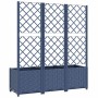 Jardinera con enrejado PP azul gris 120x40x136 cm en Macetas y jardineras | Comprar online en Foru.es