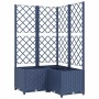 Jardinera con enrejado PP azul gris 80x80x136 cm en Macetas y jardineras | Comprar online en Foru.es
