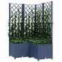 Jardinera con enrejado PP azul gris 80x80x136 cm en Macetas y jardineras | Comprar online en Foru.es