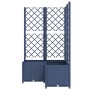 Jardinera con enrejado PP azul gris 80x80x136 cm en Macetas y jardineras | Comprar online en Foru.es
