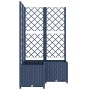 Jardinera con enrejado PP azul gris 80x80x136 cm en Macetas y jardineras | Comprar online en Foru.es