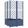 Jardinera con enrejado PP azul gris 80x80x136 cm en Macetas y jardineras | Comprar online en Foru.es