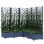 Jardinera con enrejado PP azul gris 120x120x121,5 cm en Macetas y jardineras | Comprar online en Foru.es