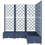 Jardinera con enrejado PP azul gris 120x120x121,5 cm en Macetas y jardineras | Comprar online en Foru.es