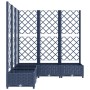 Jardinera con enrejado PP azul gris 120x120x121,5 cm en Macetas y jardineras | Comprar online en Foru.es