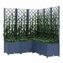 Jardinera con enrejado PP azul gris 120x120x136 cm en Macetas y jardineras | Comprar online en Foru.es