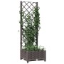 Jardinera con enrejado PP marrón 40x40x121,5 cm en Macetas y jardineras | Comprar online en Foru.es
