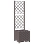Jardinera con enrejado PP marrón 40x40x136 cm en Macetas y jardineras | Comprar online en Foru.es