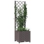 Jardinera con enrejado PP marrón 40x40x136 cm en Macetas y jardineras | Comprar online en Foru.es