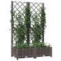 Jardinera con enrejado PP marrón 80x40x121,5 cm en Macetas y jardineras | Comprar online en Foru.es