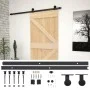 Schiebetür mit Beschlägen aus massivem Kiefernholz, 90 x 210 cm von vidaXL, Türen - Ref: Foro24-3057497, Preis: 192,81 €, Rab...