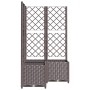 Jardinera con enrejado PP marrón 80x80x136 cm en Macetas y jardineras | Comprar online en Foru.es
