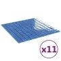Azulejos de mosaico 11 unidades vidrio azul 30x30 cm de vidaXL, Baldosas - Ref: Foro24-327307, Precio: 48,47 €, Descuento: %