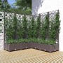 Jardinera con enrejado PP marrón 120x120x121,5 cm en Macetas y jardineras | Comprar online en Foru.es