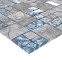Mosaic tiles 11 units gray and blue glass 30x30 cm by vidaXL, Tiles - Ref: Foro24-327309, Price: 72,01 €, Discount: %