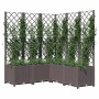 Jardinera con enrejado PP marrón 120x120x136 cm en Macetas y jardineras | Comprar online en Foru.es