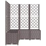 Jardinera con enrejado PP marrón 120x120x136 cm en Macetas y jardineras | Comprar online en Foru.es