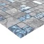 Mosaic tiles 22 units gray and blue glass 30x30 cm by vidaXL, Tiles - Ref: Foro24-327310, Price: 136,58 €, Discount: %