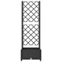 Jardinera de jardín con enrejado, color negro, 40 x 40 x 121,5 cm, PP en Macetas y jardineras | Comprar online en Foru.es