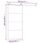 Puerta corredera con set herrajes vidrio ESG aluminio 90x205 cm de vidaXL, Puertas para el hogar - Ref: Foro24-3152147, Preci...