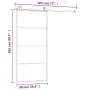 Sliding door with ESG aluminum glass hardware set 90x205 cm by vidaXL, Doors for the home - Ref: Foro24-3152147, Price: 259,8...
