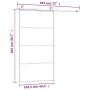 Puerta corredera set herrajes vidrio ESG aluminio 102,5x205 cm de vidaXL, Puertas para el hogar - Ref: Foro24-3152149, Precio...