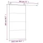 Schiebetür-Set Glasbeschlag ESG Aluminium 102,5x205 cm von vidaXL, Türen für zu Hause - Ref: Foro24-3152149, Preis: 264,60 €,...