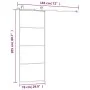 Schiebetür mit ESG-Aluminium-Glasbeschlagsatz 76x205 cm von vidaXL, Türen für zu Hause - Ref: Foro24-3152145, Preis: 211,18 €...