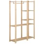 Perchero de ropa de madera maciza de pino 110x38x170 cm de vidaXL, Organizadores de vestidores y perchas de barra - Ref: Foro...