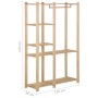 Perchero de ropa de madera maciza de pino 110x38x170 cm de vidaXL, Organizadores de vestidores y perchas de barra - Ref: Foro...