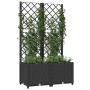 Jardinera de jardín con enrejado, color negro, 80 x 40 x 136 cm, PP en Macetas y jardineras | Comprar online en Foru.es
