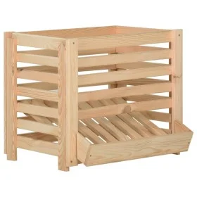 Caja para patatas madera maciza de pino 60x40x50 cm de vidaXL, Cestas para almacenaje - Ref: Foro24-327328, Precio: 62,30 €, ...