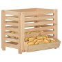 Caja para patatas madera maciza de pino 60x40x50 cm de vidaXL, Cestas para almacenaje - Ref: Foro24-327328, Precio: 63,53 €, ...
