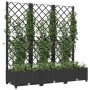 Jardinera de jardín con enrejado, color negro, 120 x 40 x 121,5 cm, PP en Macetas y jardineras | Comprar online en Foru.es