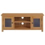 Mueble para TV madera maciza de roble 110x35x44 cm de vidaXL, Muebles TV - Ref: Foro24-327435, Precio: 167,55 €, Descuento: %