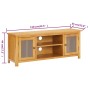 Mueble para TV madera maciza de roble 110x35x44 cm de vidaXL, Muebles TV - Ref: Foro24-327435, Precio: 167,55 €, Descuento: %
