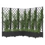 Jardinera con enrejado PP negro 120x120x121,5 cm en Macetas y jardineras | Comprar online en Foru.es