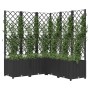 Jardinera con enrejado PP negro 120x120x136 cm en Macetas y jardineras | Comprar online en Foru.es
