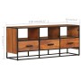 Mueble para la TV madera maciza de acacia 110x30x45 cm de vidaXL, Muebles TV - Ref: Foro24-327450, Precio: 164,85 €, Descuent...
