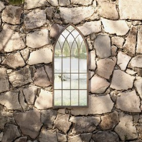 Espejo de jardín arena hierro para exterior 70x30 cm en Espejos | Comprar online en Foru.es