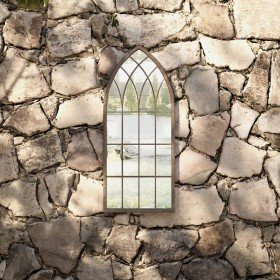 Espejo de jardín arena hierro para exterior 70x30 cm en Espejos | Comprar online en Foru.es