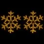 Figura de Navidad de copo de nieve con LED 2 piezas 59x59 cm de vidaXL, Luces de Navidad - Ref: Foro24-3154291, Precio: 74,52...