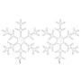 Figura de Navidad de copo de nieve con LED 2 piezas 59x59 cm de vidaXL, Luces de Navidad - Ref: Foro24-3154291, Precio: 75,92...