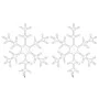 Figura de Navidad de copo de nieve con LED 2 piezas 59x59 cm de vidaXL, Luces de Navidad - Ref: Foro24-3154291, Precio: 74,52...