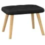 Sillón de relax con reposapiés tela negro de vidaXL, Sillones - Ref: Foro24-327540, Precio: 114,62 €, Descuento: %