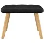 Sillón de relax con reposapiés tela negro de vidaXL, Sillones - Ref: Foro24-327540, Precio: 114,62 €, Descuento: %