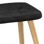 Sillón de relax con reposapiés tela negro de vidaXL, Sillones - Ref: Foro24-327540, Precio: 114,62 €, Descuento: %
