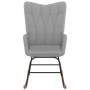 Silla mecedora de tela gris claro de vidaXL, Mecedoras - Ref: Foro24-327611, Precio: 106,46 €, Descuento: %